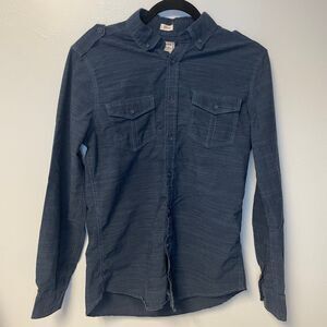 Casual Blue Button Down Shirt